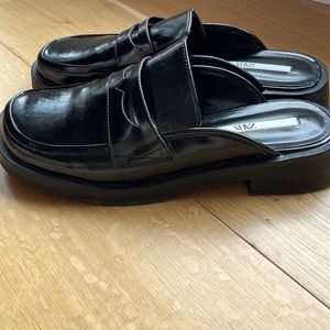 Zara black loafers
